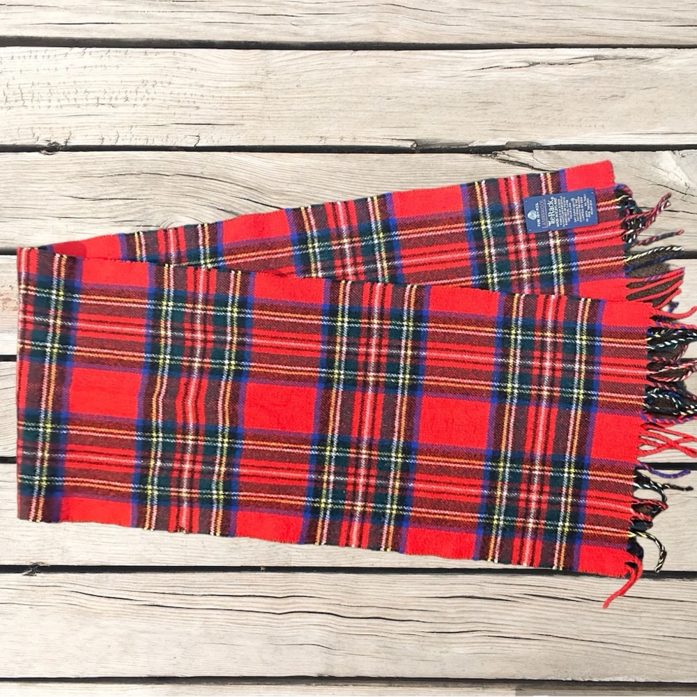 Scarf 100% Lamb Wool Plaid Made In Scotland The Rack Vintage